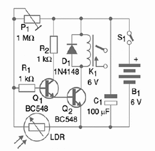 Figure 1 – Schematics for the light-activated switch
