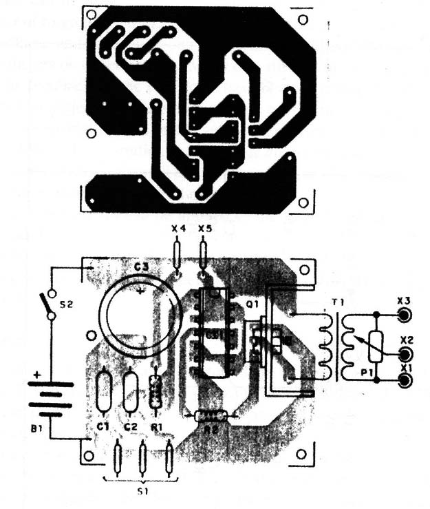 Figure 2 – Printed circuit board recommended for this project
