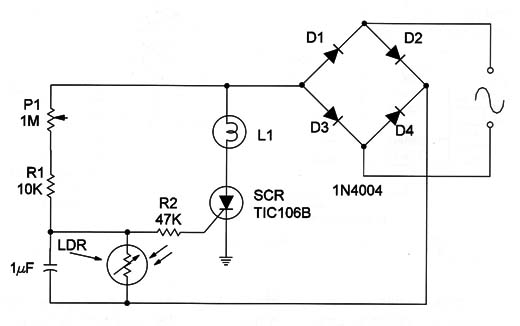    Figure 1 – Schematics for an Automatic Lighting system
