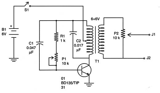 Figure 1 – One transistor high voltage generator
