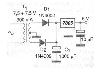 Figure 2 - Power supply for the circuit.
