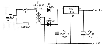   Figure 5 - Power supply for the circuit.
