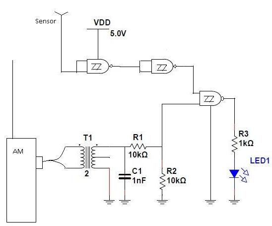 Diagram 1: Circuit for the detector
