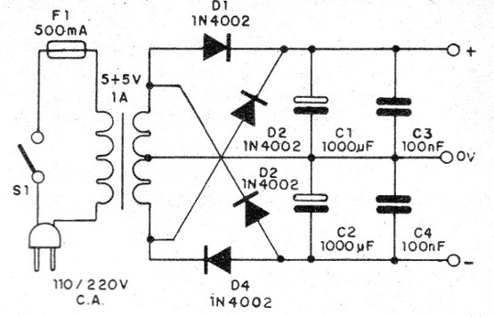    Figure 7 - A symmetric power source for the robot
