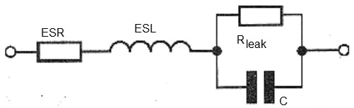 Figure 1 - Electrical model of a capacitor

