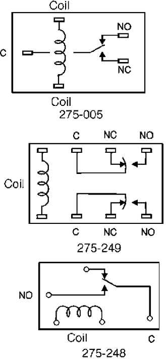 Figure 1 shows the pinout for these relays.
Figure 1 shows the pinout for these relays.
