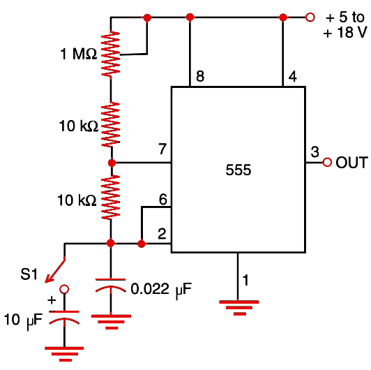 Figure 1 Step generator using the 555 IC.
