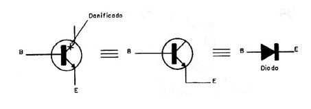 Figure 1 - The base-emitter junction of a transistor can be used as rectifier diode source or a general purpose diode.
