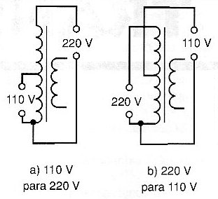 Figure 1 - Using a common transformer as autotransformer.
