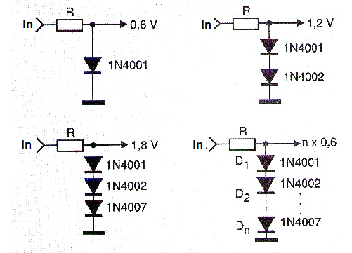 Figure 5 - Common Diodes as Zeners
