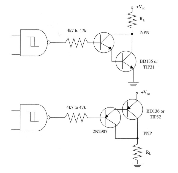 Figure 10 – “Home-made” Darlington transistors
