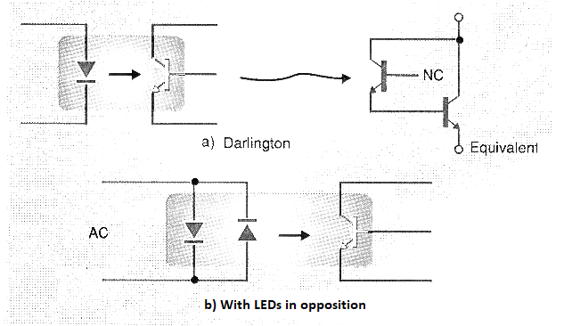 Figure 3 - With Darlingtons and LEDs in opposition
