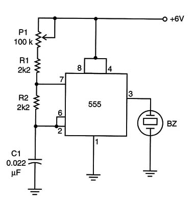 Figure 3 – Circuit with the 555 IC
