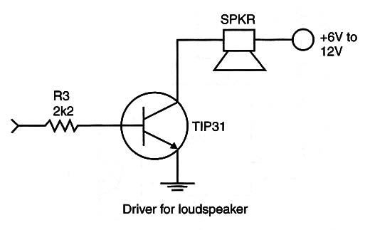 Figure 4 – Using a transistor drive stage
