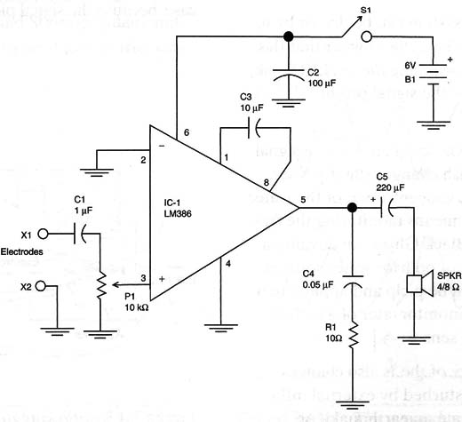 Figure 7 – The schematic diagram of the amplifier
