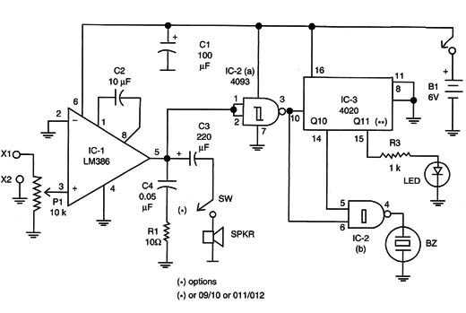 Figure 9 – Complete circuit of the LED Blinker
