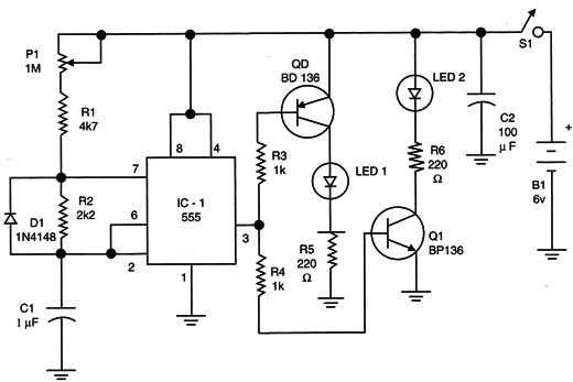 Figure 2 – Schematic diagram of the hypnotic LEDs
