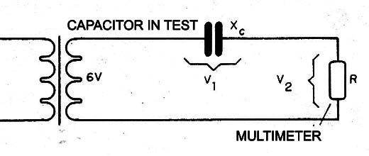    Figure 3 - Discovering the value of a capacitor
