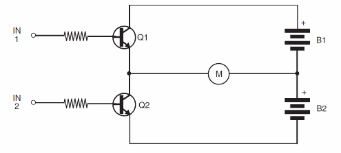 Figure 2 – Using two transistor instead switches
