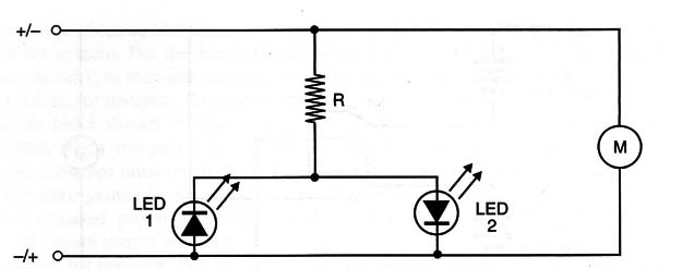 DC Motor LED Direction Indicator (MEC034E)