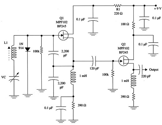 Figure 1 – A stable VFO circuit
