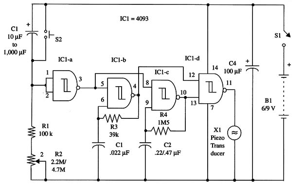 Figure 1 – Schematic diagram of the pulsed-timer
