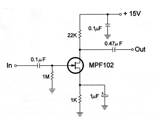 Figure 5 – Amplification stage using a FET
