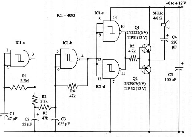 Figure 1 – Schematic diagram of the siren
