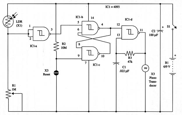 Figure 1 – Schematic diagram of the alarm
