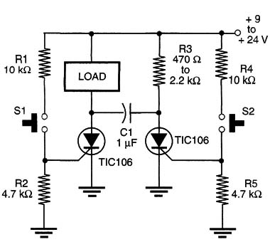 Figure 1 – The Flip-Flop using SCR
