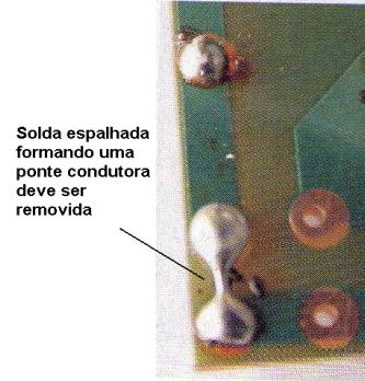 Figure 7 - Bridge caused by weld spreading - should be removed
