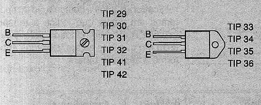 Figure 1 - Common Bipolar Transistors TIP series.
