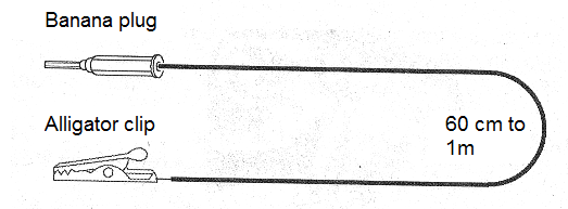 Figure 5 – Cables with alligator clips are useful for using the power supply for various devices.
