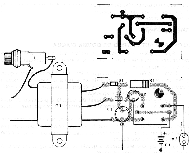 Figure 2 - Layout of the components on a printed circuit board.
