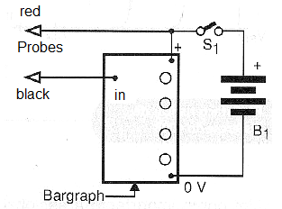 Figure 8 - Continuity tester with indication of resistance by moving bar.
