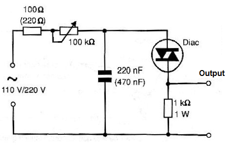 Figure 7 - Trigger with phase delay using diac
