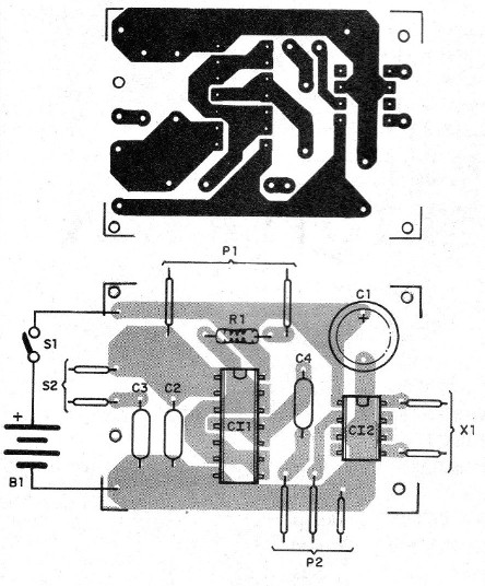    Figure 2 - Printed circuit board for the assembly
