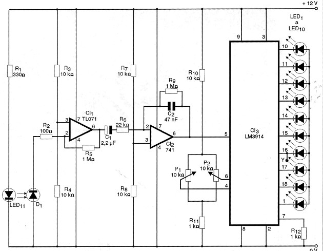    Figure 2 - Diagram of the Heart Sensor without the source
