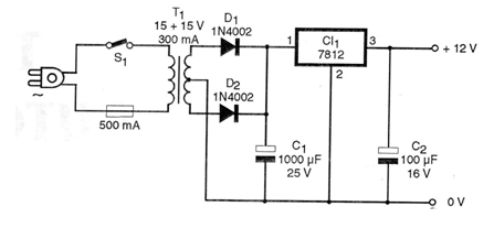   Figure 5 - Power supply for the circuit.
