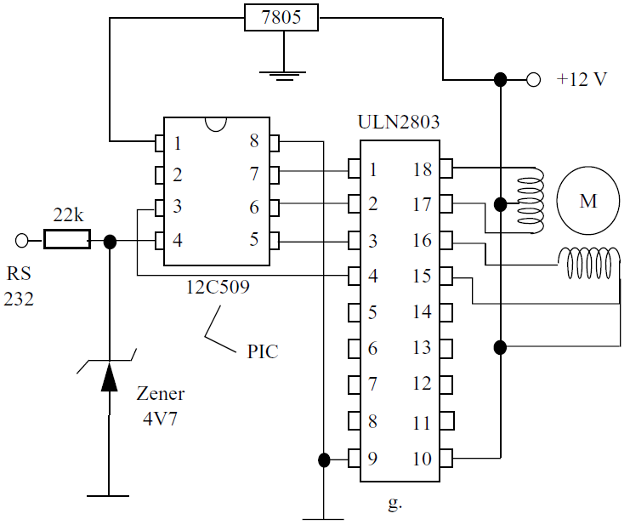 Serial Controller using the 12C509/ULN2803
Serial Controller using the 12C509/ULN2803