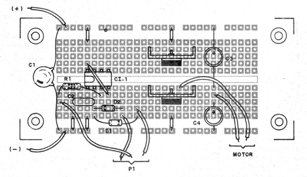 Figure 9 - Component arrangement on a universal board.
