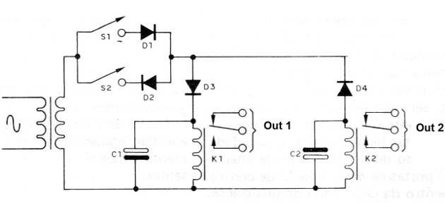 Figure 4 - A circuit with relays
Figure 4 - A circuit with relays