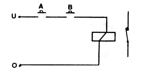 Figure 8 - NAND function with a relay
Figure 8 - NAND function with a relay