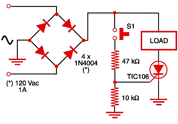 Figure 1 Full-wave ac switch I.
Figure 1 Full-wave ac switch I.