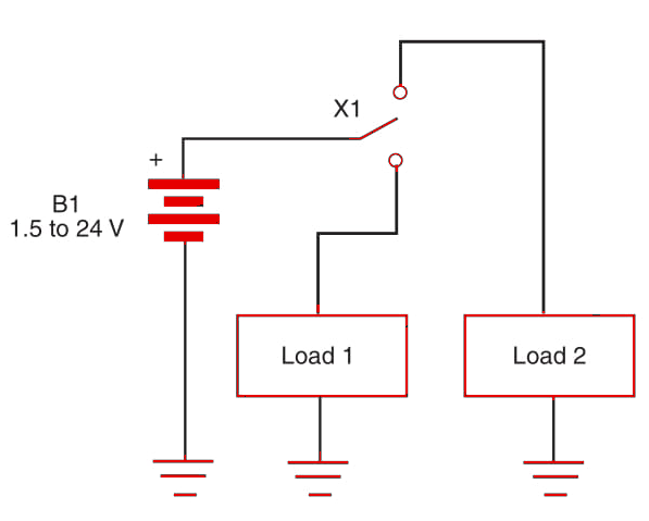Figure 1 - Controlling two loads.
Figure 1 - Controlling two loads.