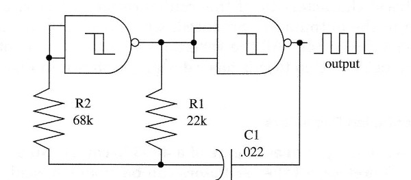    Figure 2 – Improved two-gate oscillator
