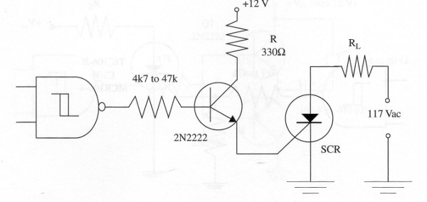 Figure 13 - More current to trigger SCRs and Triacs can be obtained from this configuration
Figure 13 - More current to trigger SCRs and Triacs can be obtained from this configuration