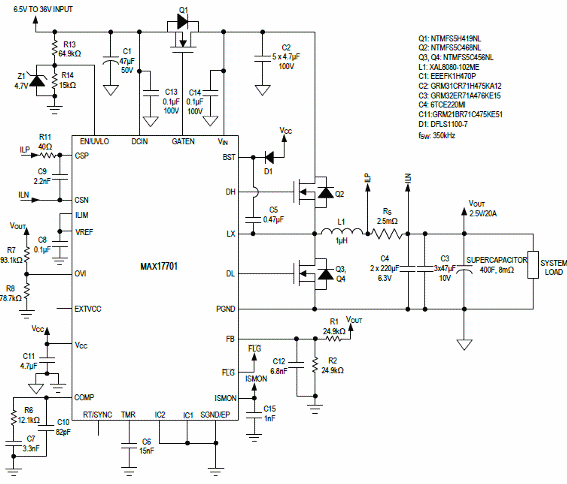 Figure 4 - Charger for 40F supercapacitor
