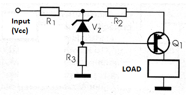 Figure 9 - Shunt regulator with transistor and zener
