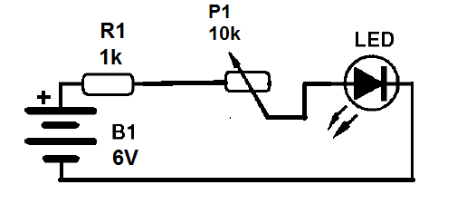 Figure 7 – Schematic diagram of the simple brightness control 
